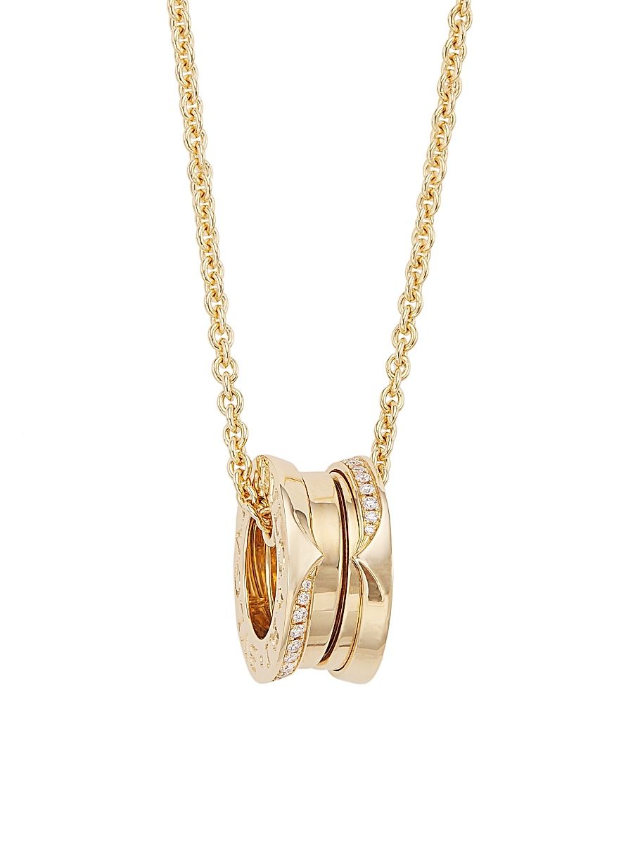 Women's B. Zero1 18K Yellow Gold & Diamond Pendant Necklace - Yellow Gold