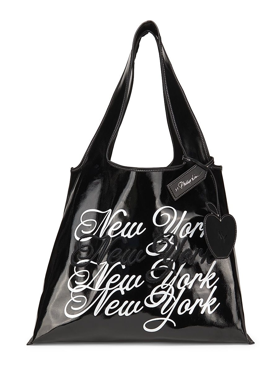 Women's ''We Are NY'' Market Tote Bag - Black