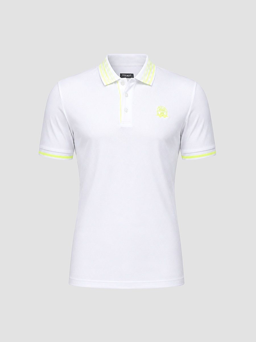 Men's Tip Logo Polo Shirt - White - Size XXXXL