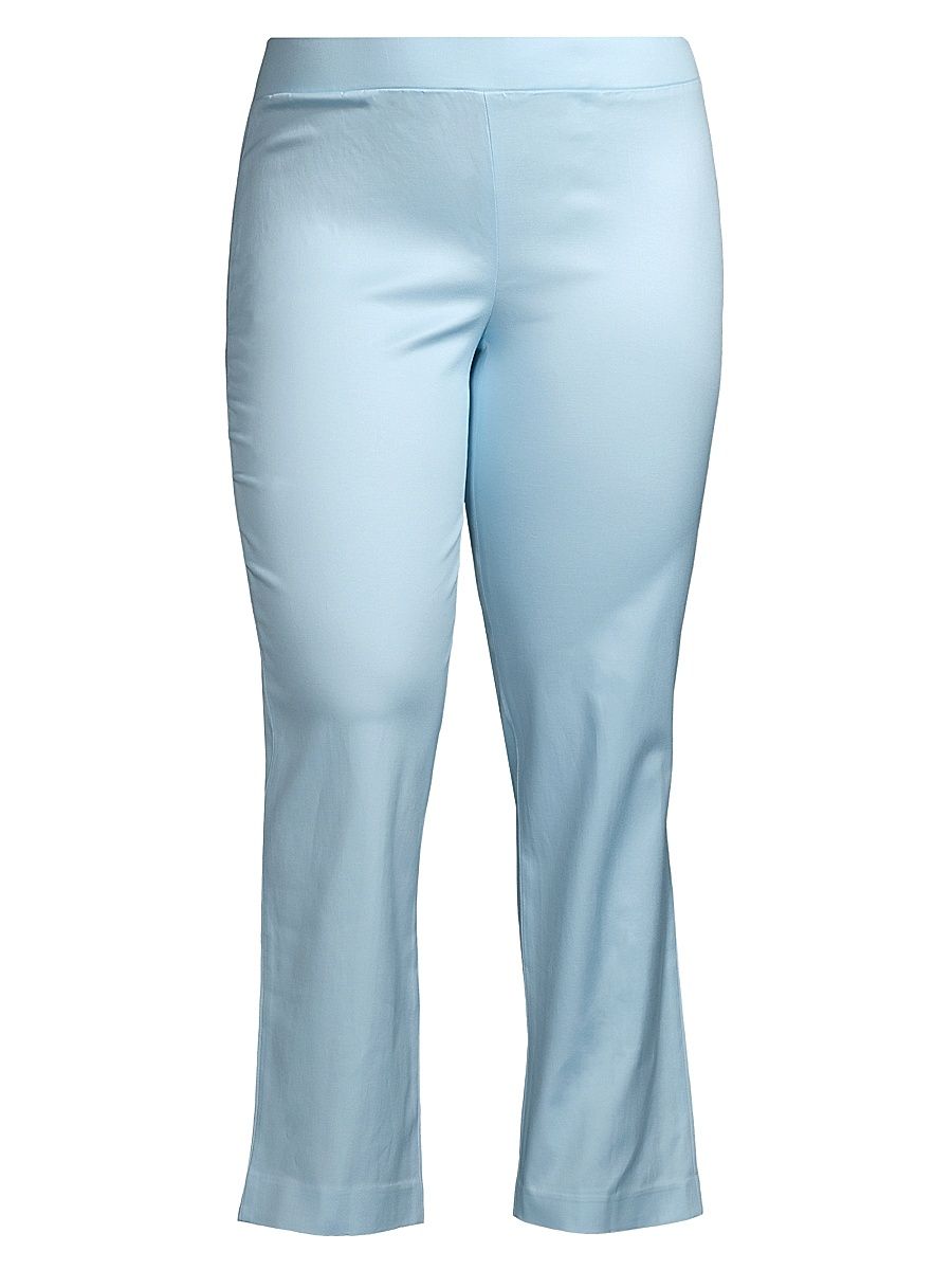 Women's Boot-Cut Cotton-Blend Pants - Haze - Size 20
