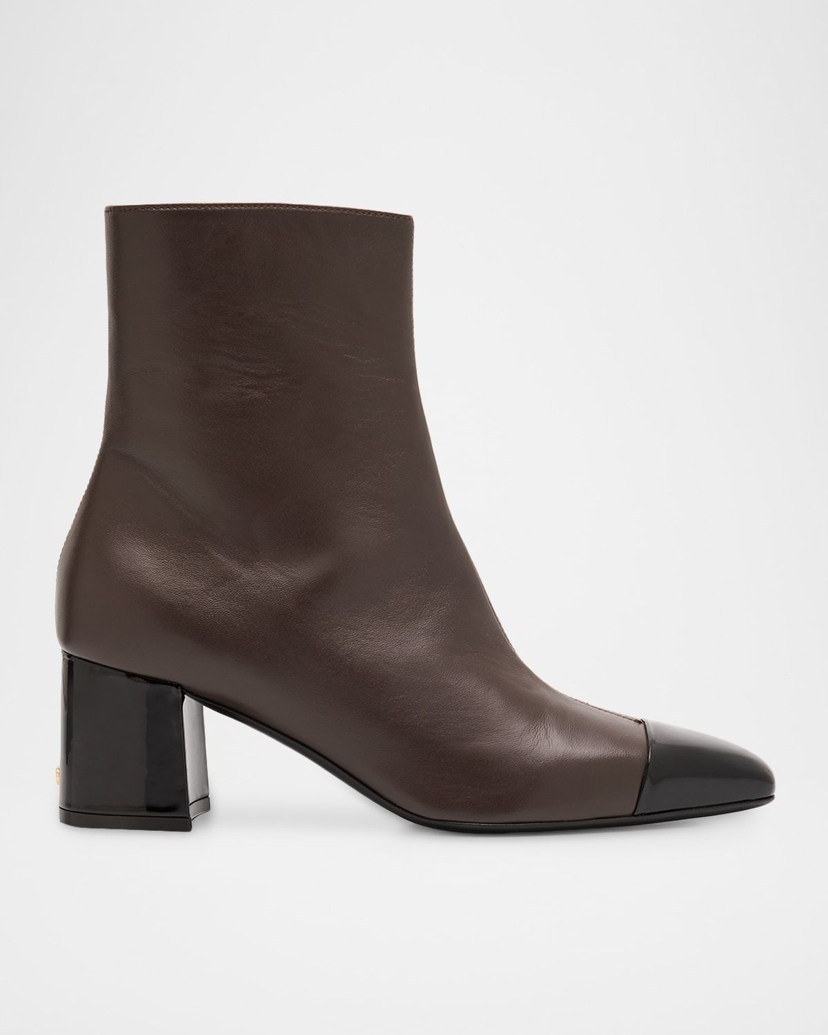 Sambi Cap-Toe Leather Ankle Boots
