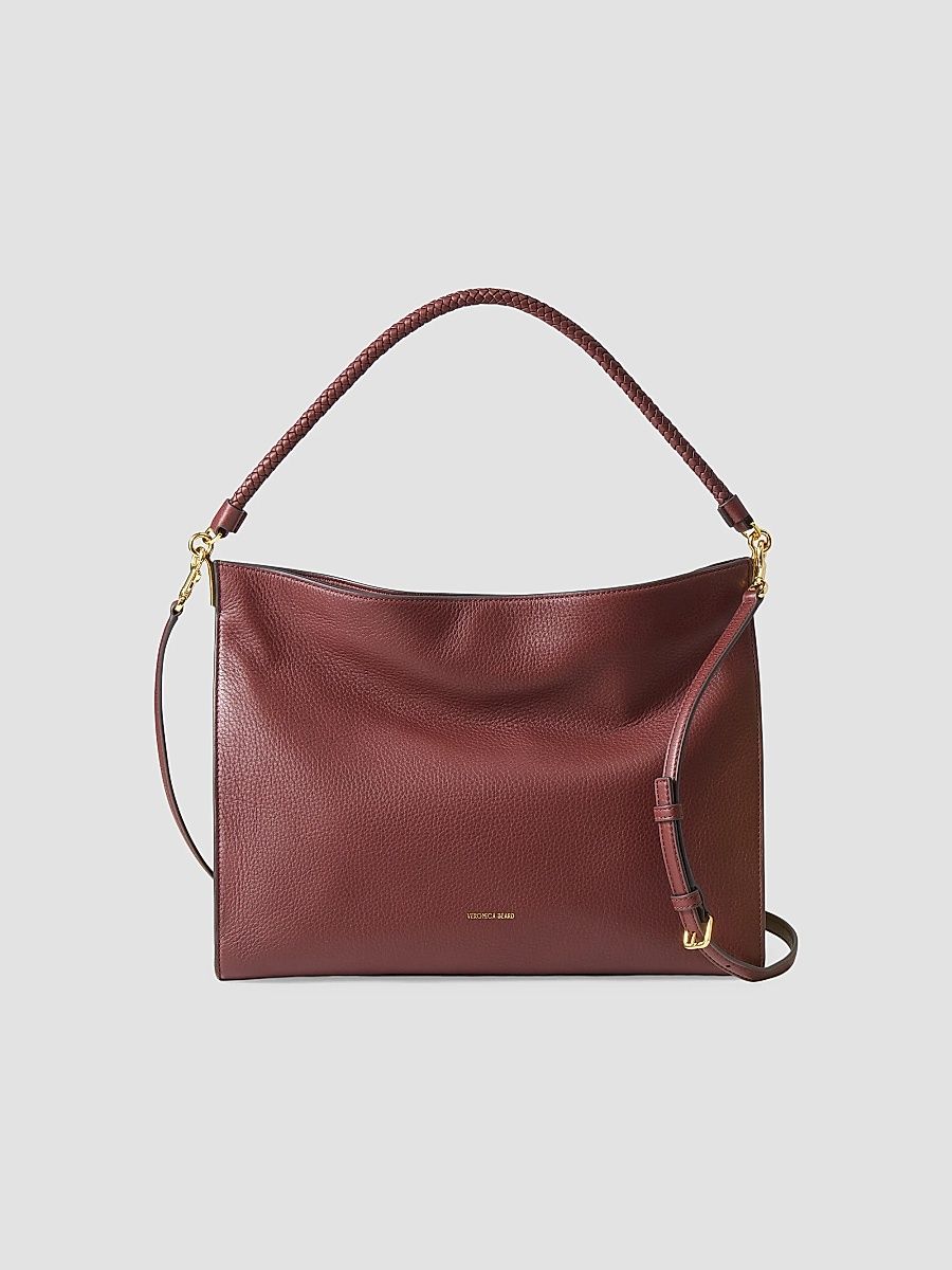 Veronica Beard Women's Vida Leather Shoulder Bag - Burgundy