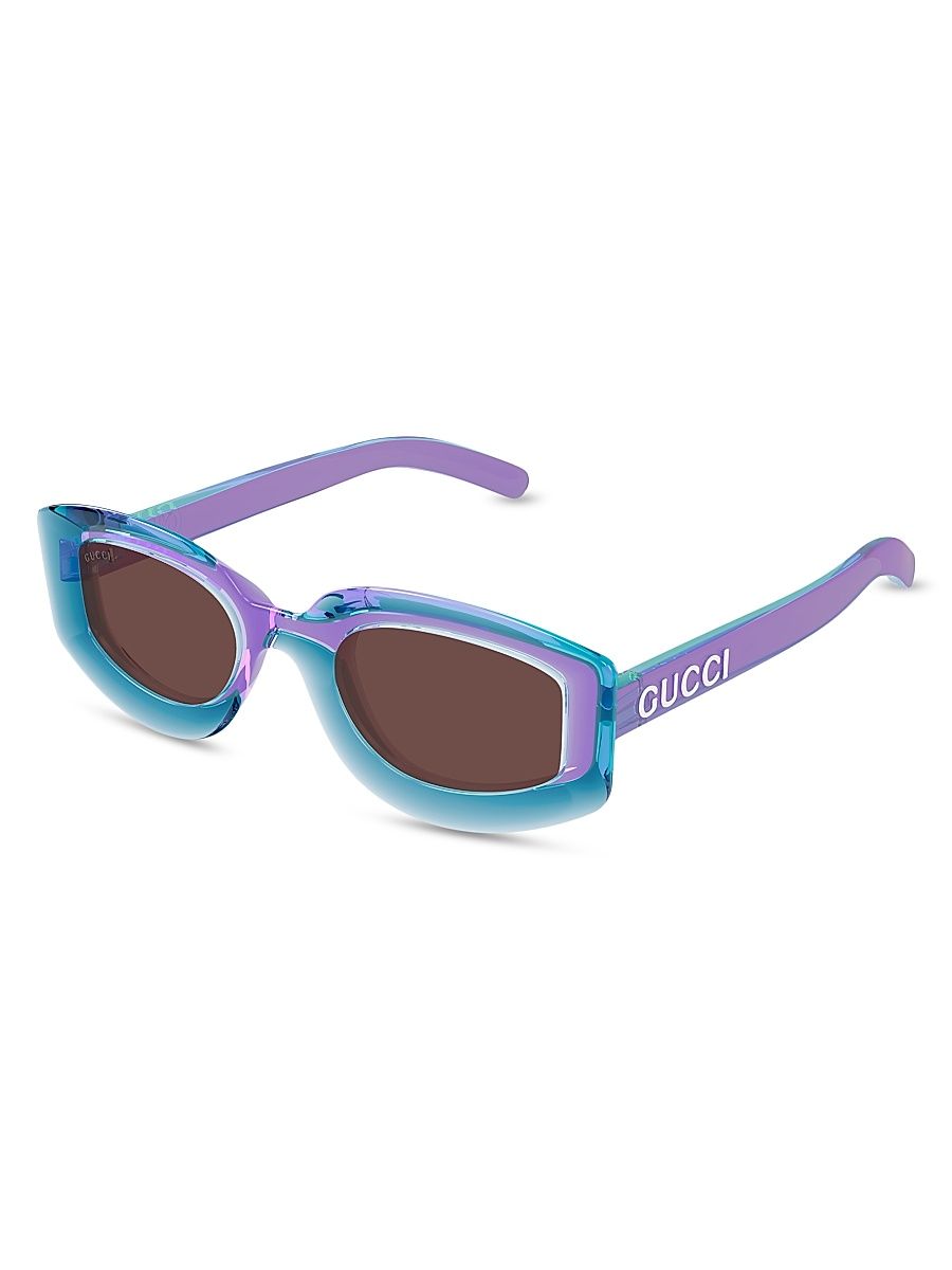 Women's Sunset Boulevard 51MM Geometric Sunglasses - Brown Blue Violet