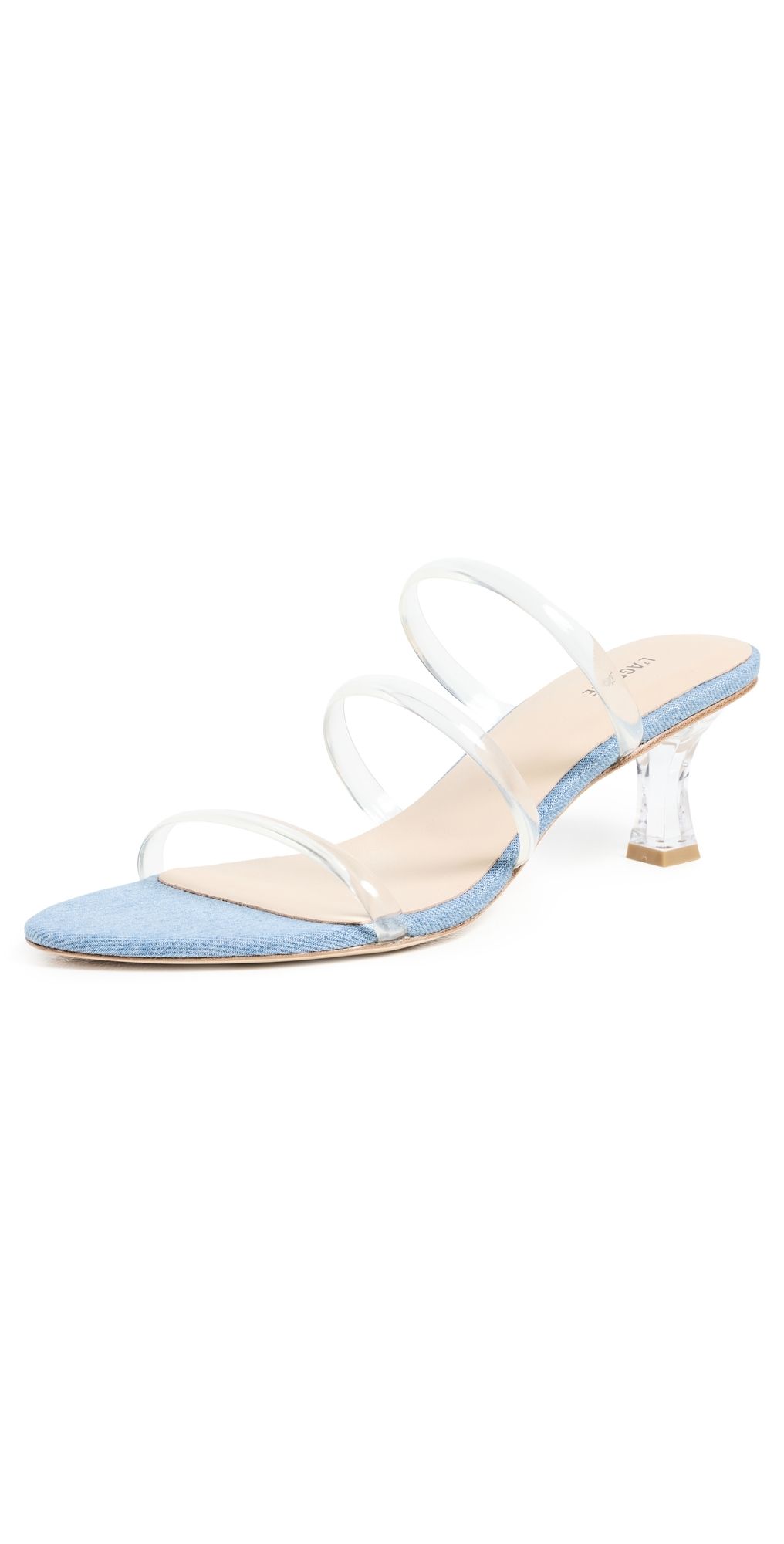 L'AGENCE Ludovica Sandals Blue Denim 6