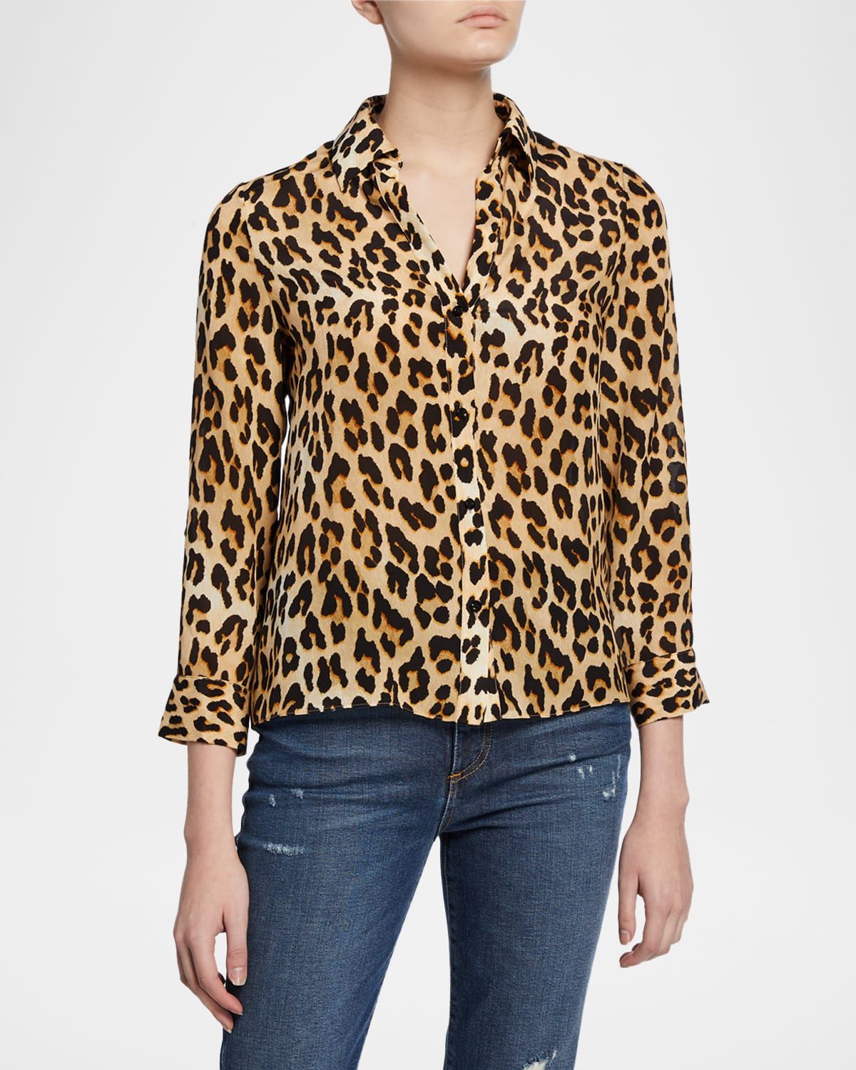 Eloise Silk Button-Down Blouse