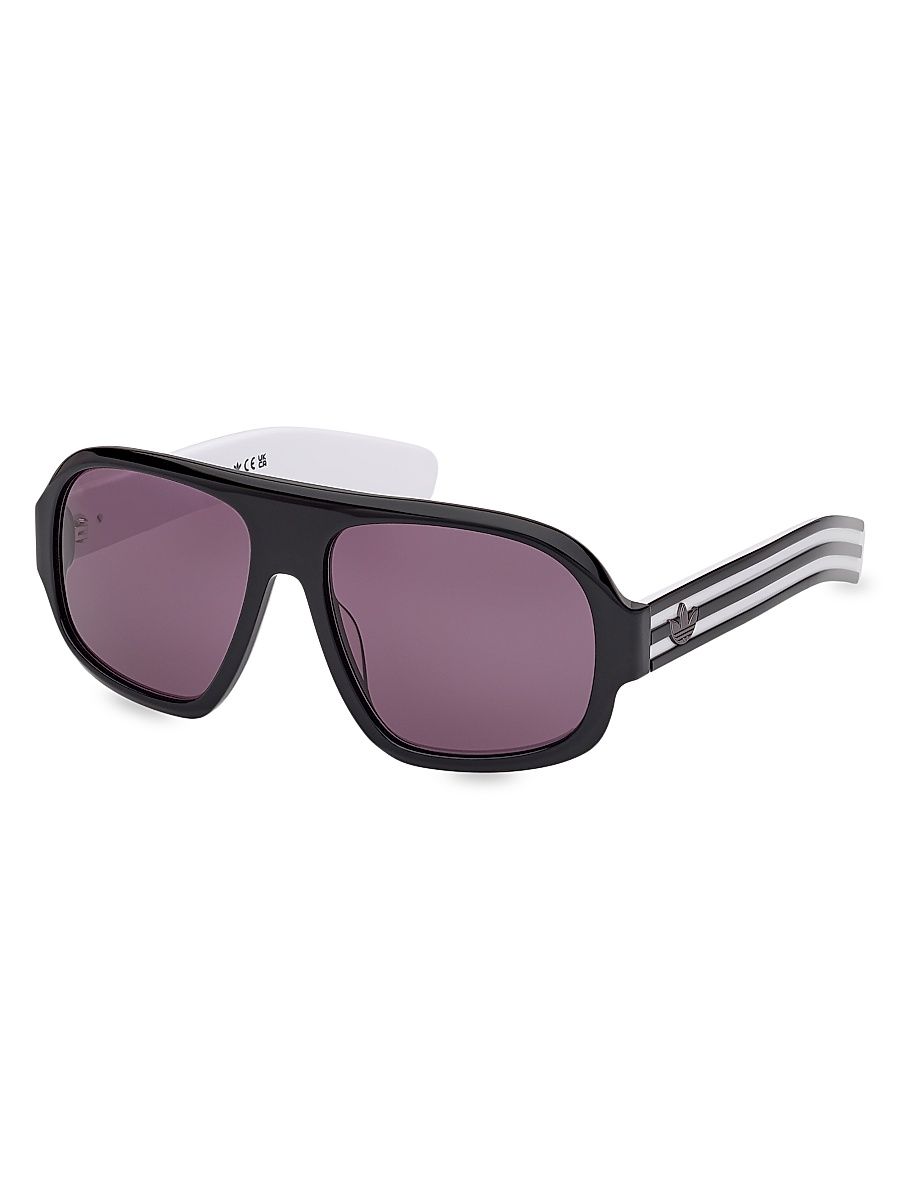 Men's 59MM Pilot Sunglasses - Purple Black White