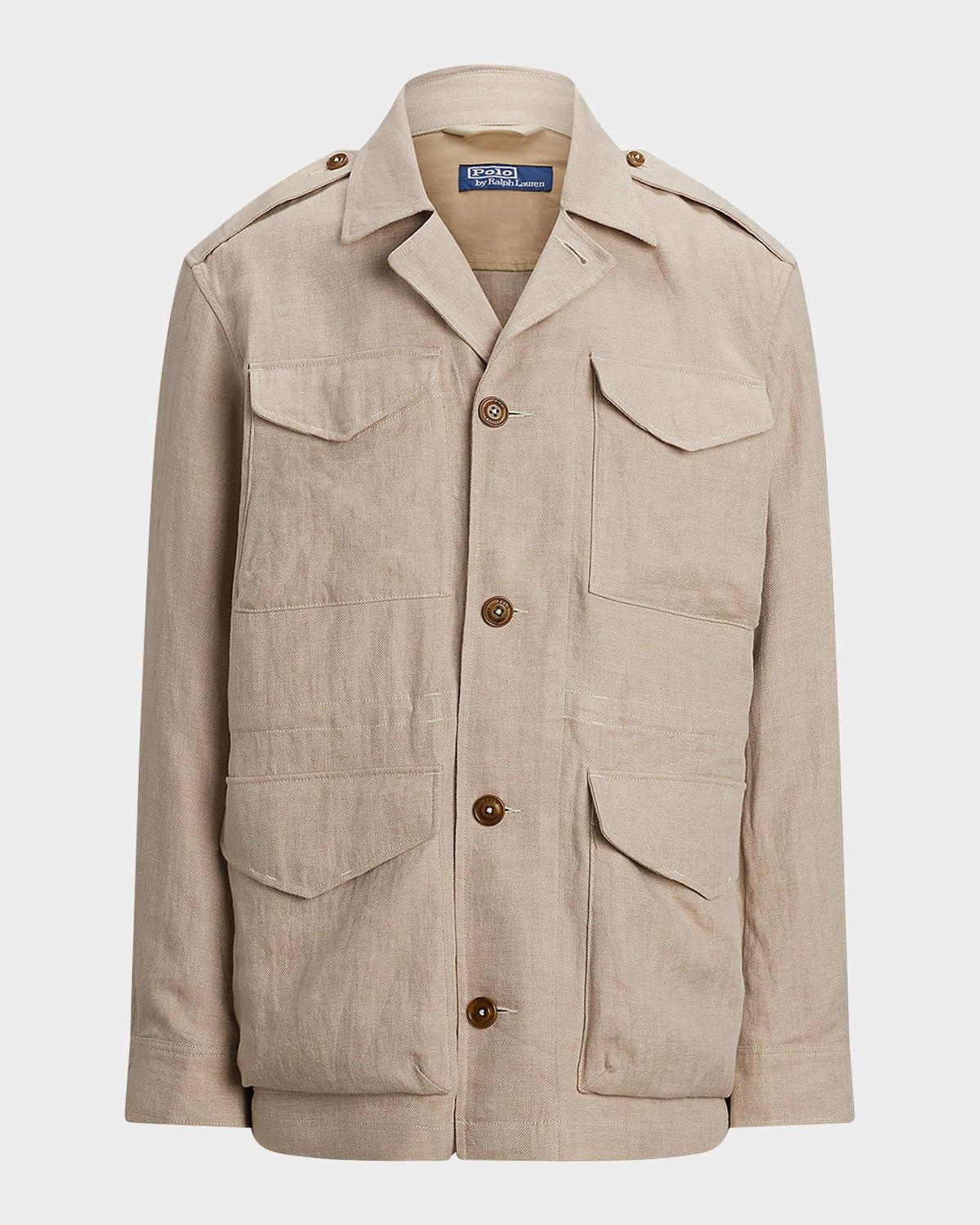Men & apos;s Linen Herringbone Field Jacket