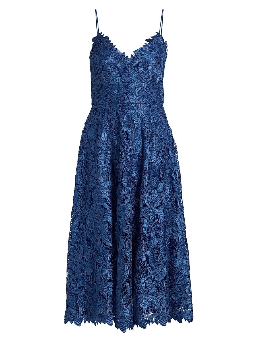 Women's Ainslie Lace Midi Cocktail Dress - Blue Mirage - Size 16