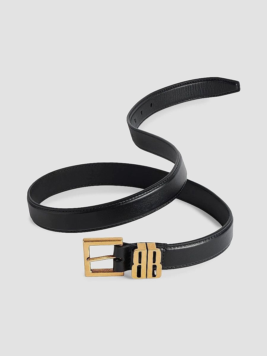 Balenciaga Women's BB Editor Belt - Black - Size 34