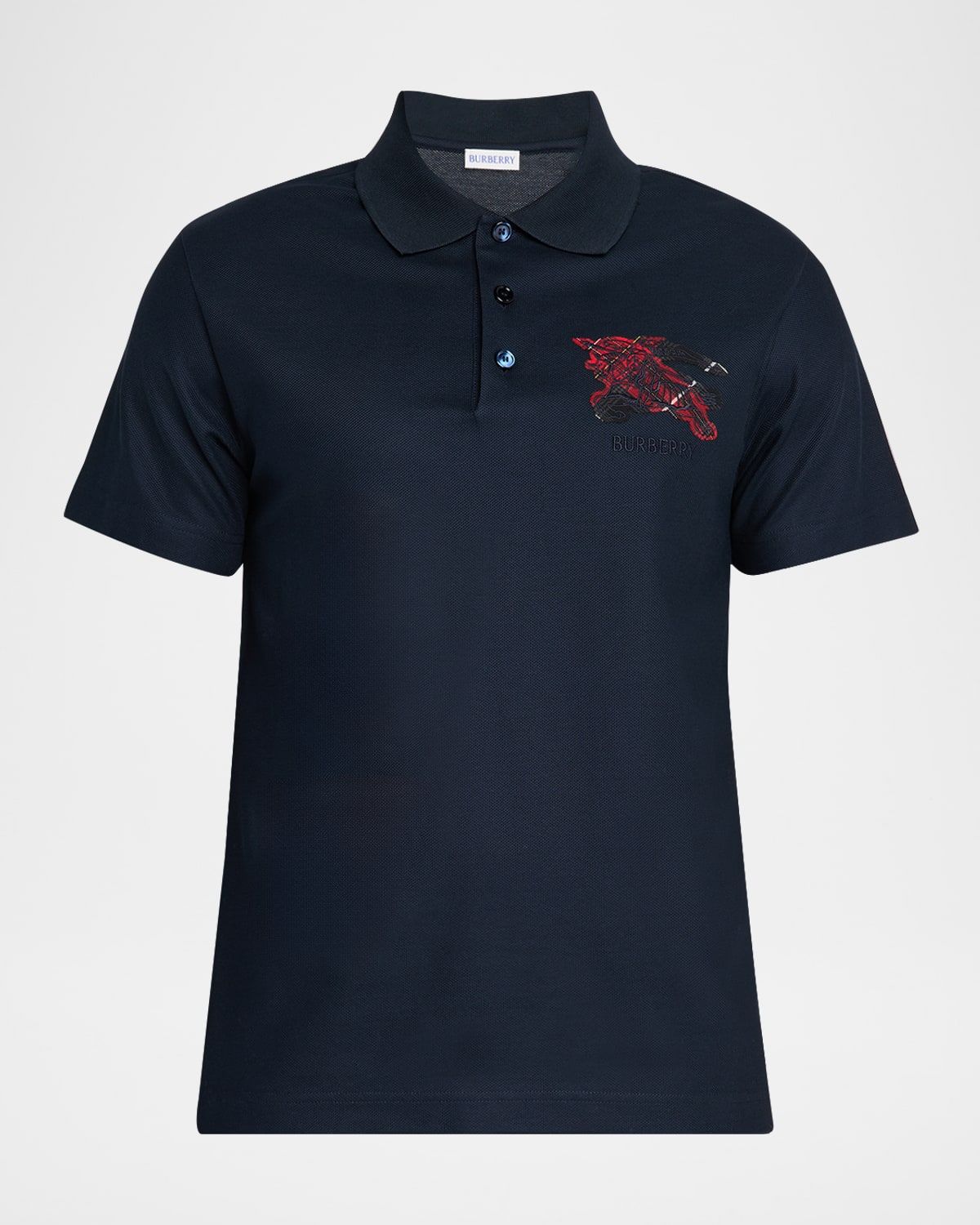 Men & apos;s Embroidered EKD Check Slim Cotton Polo Shirt