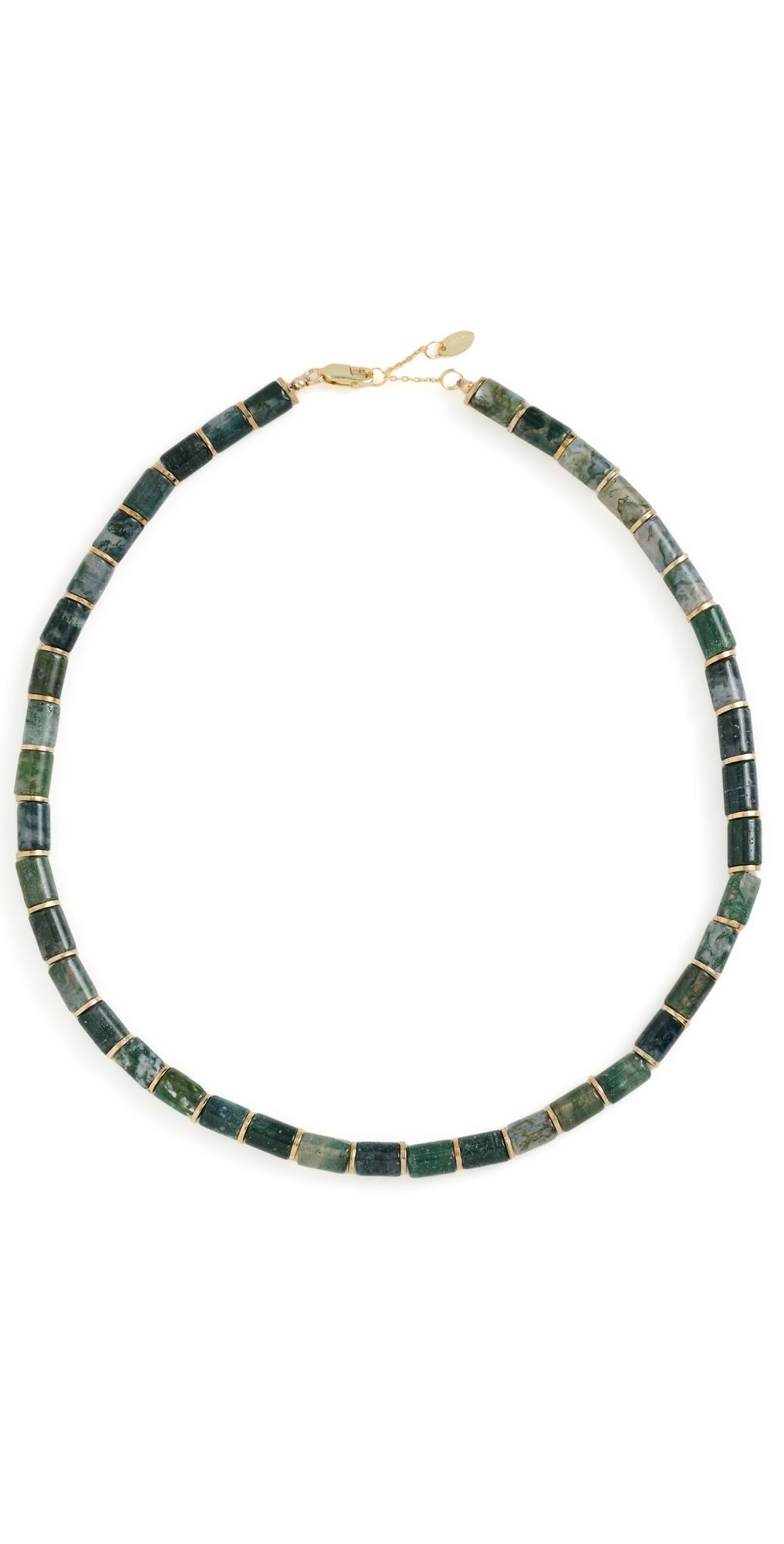SHASHI Cilindro Gemstone Necklace Green One Size