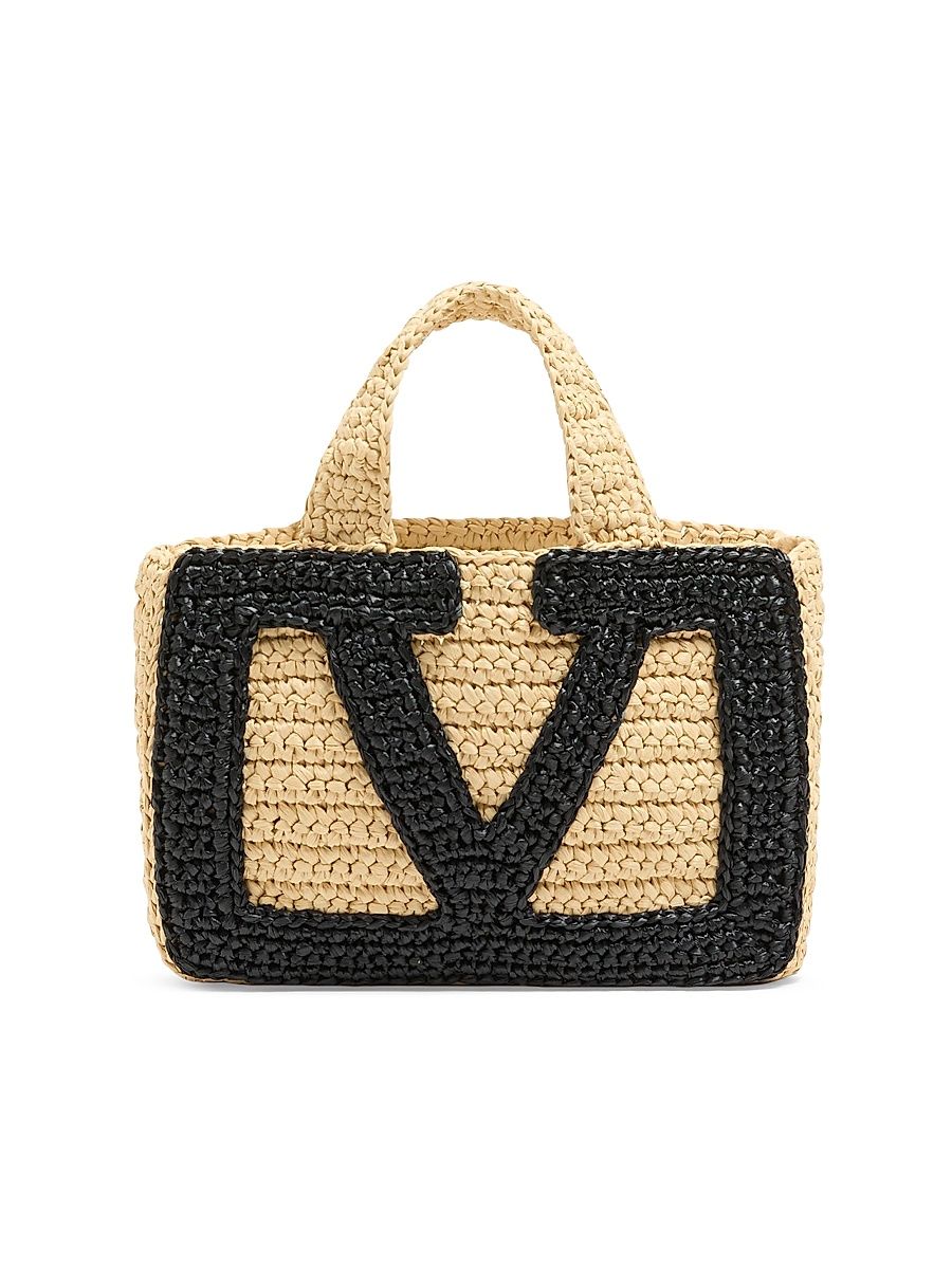 Women's Viva Superstar Small Shopping Bag in Raffia - Natural Butter