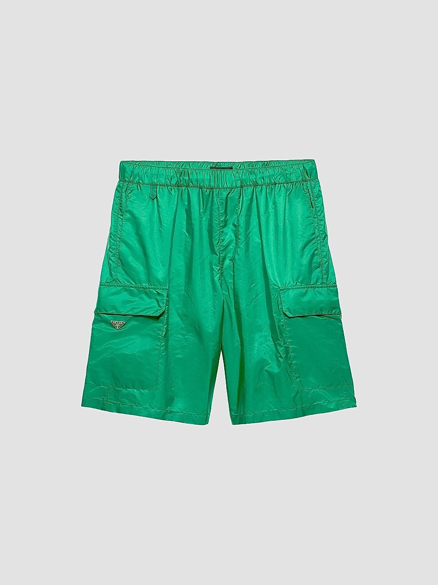 Prada Men's Re-Nylon Swim Trunks - Green - Size 38