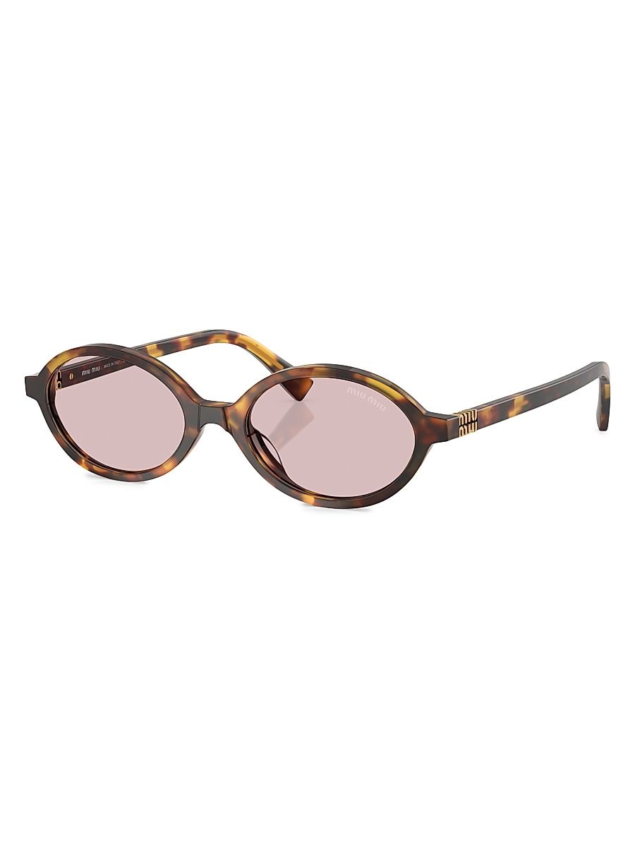 Women's 50MM Oval Sunglasses - Havana Pink