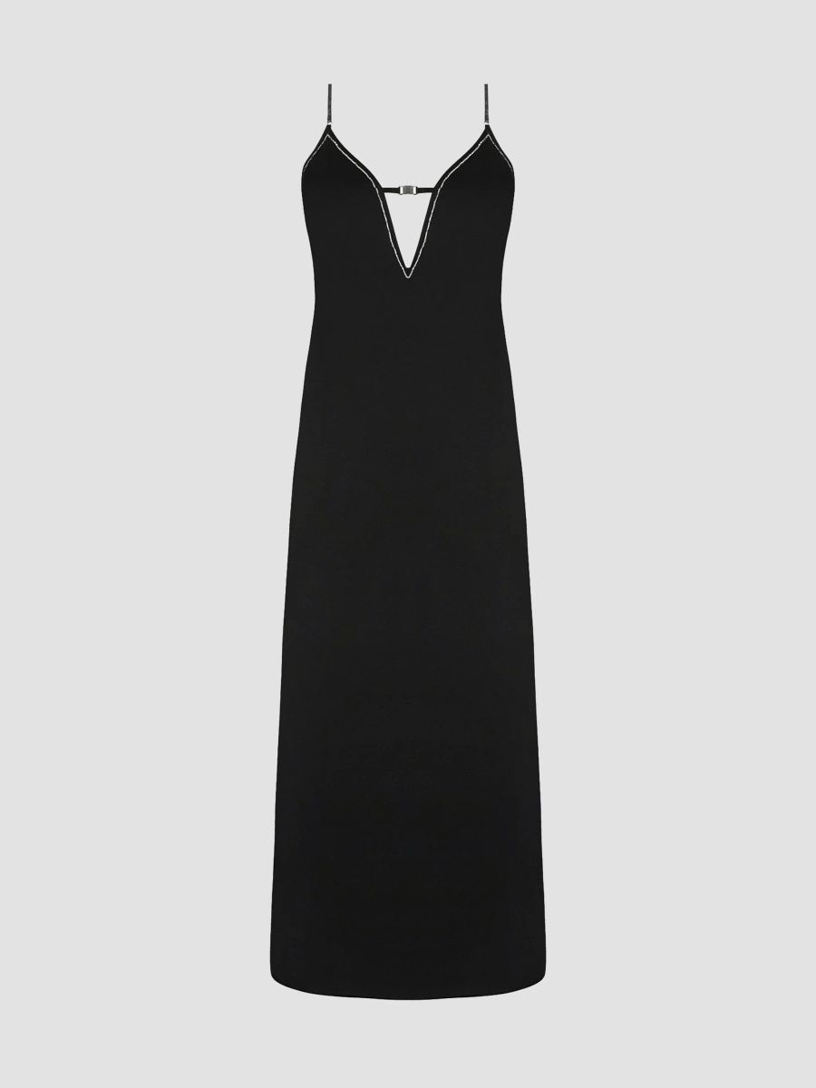 Lise Charmel Women's Cuir Sexy Couture Long Dress - Noir Argent - Size XL