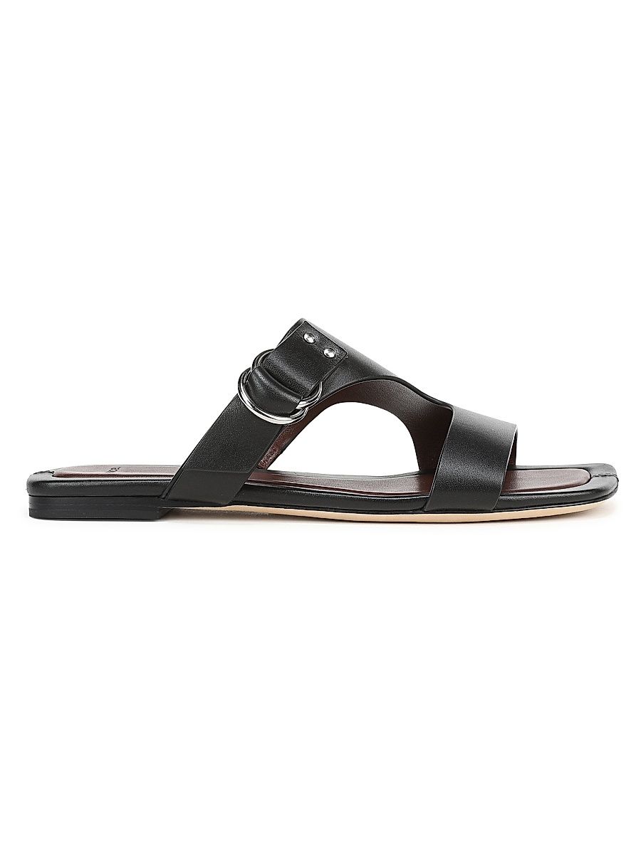 Women's Verona Leather Sandals - Black - Size 11