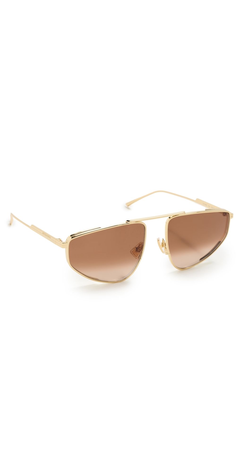 Bottega Veneta Light Ribbon Sunglasses Gold-Gold-Brown One Size