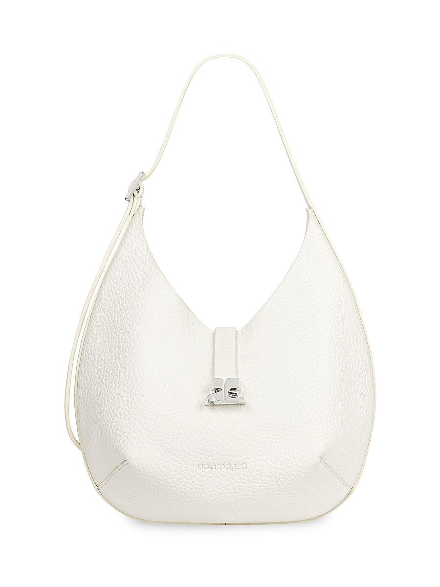Women's Small Holy Leather Hobo Bag - Heritage White