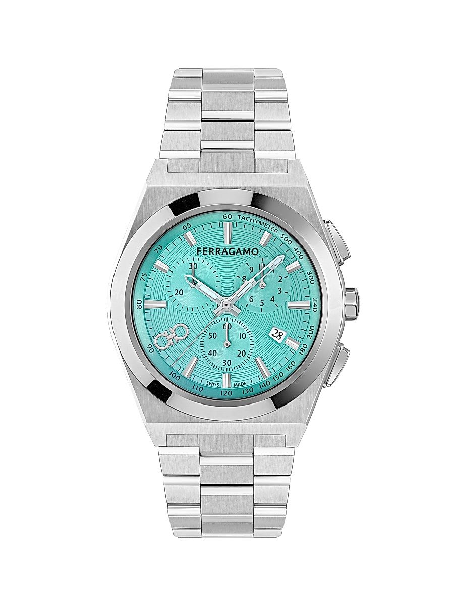 Men's Vega Upper East Chrono Stainless Steel Bracelet Watch/40MM - Stainless Steel