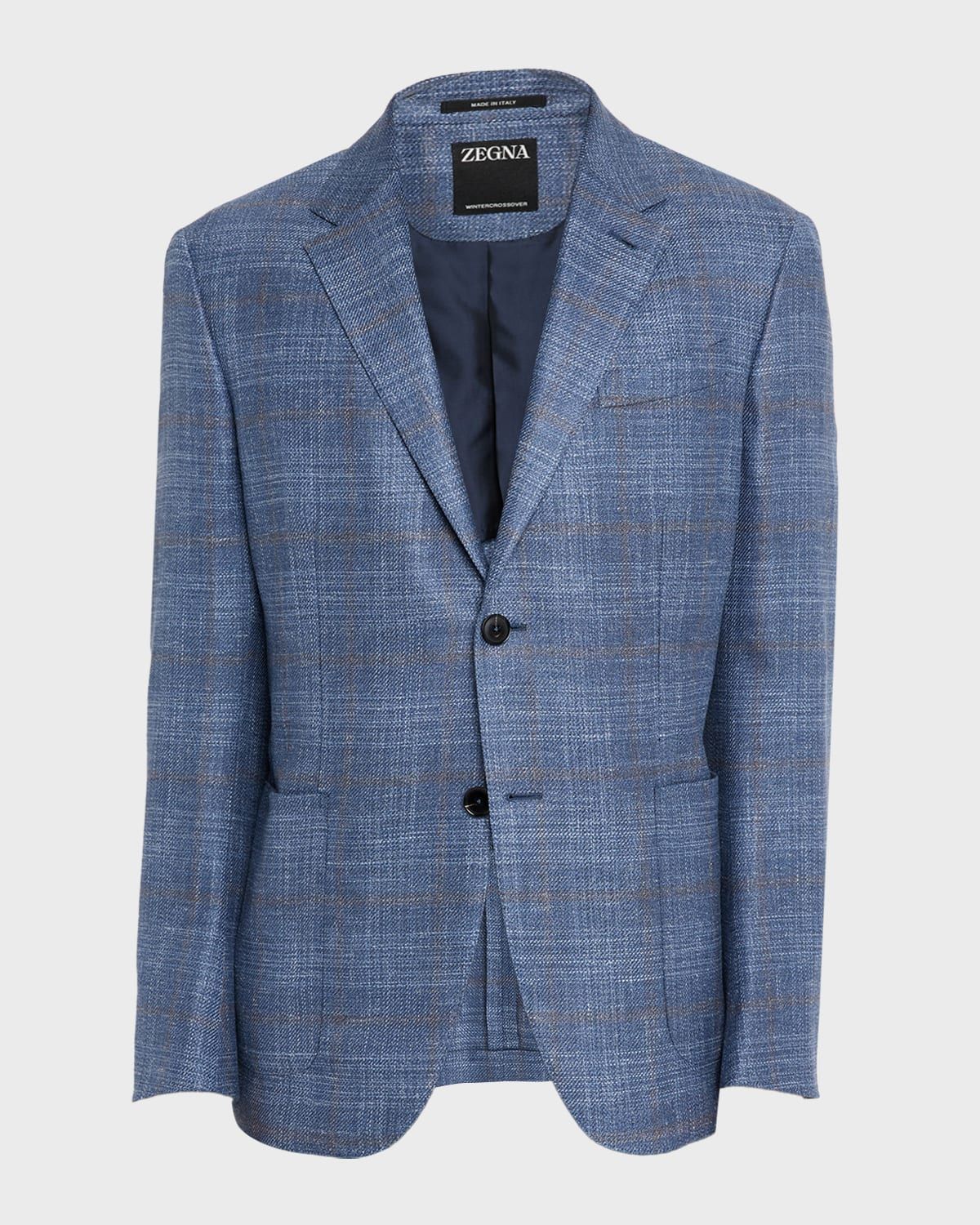 Men & apos;s Melange Windowpane Winter Crossover Sport Coat