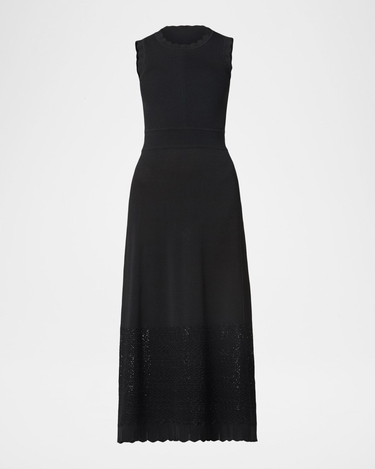 Brooke Sleeveless Scalloped Knit Midi Dress