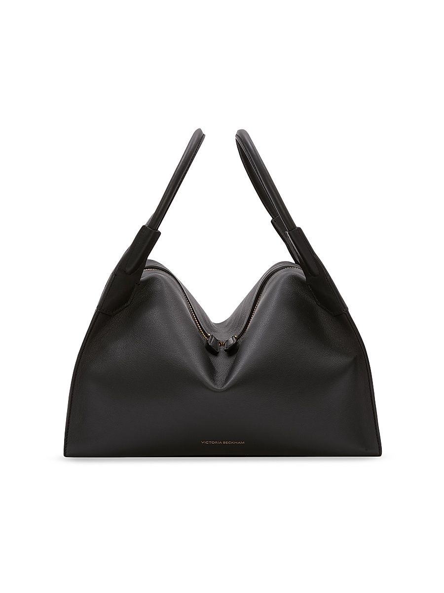 Women's Plie Leather Top Handle Bag - Black