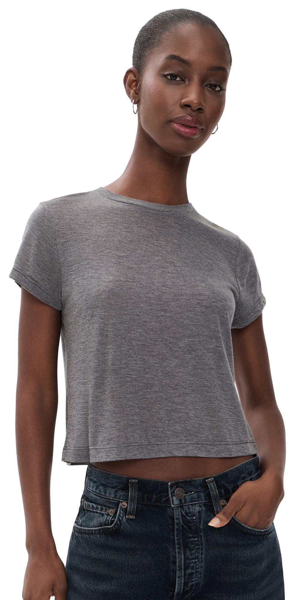AGOLDE Adine Tee Grey Heather S
