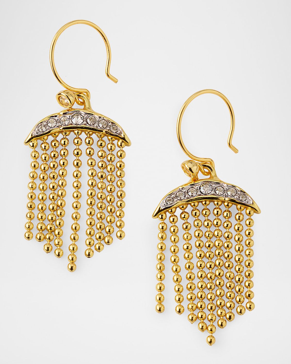 Solanales Crystal Petite Fringe Wire Earrings