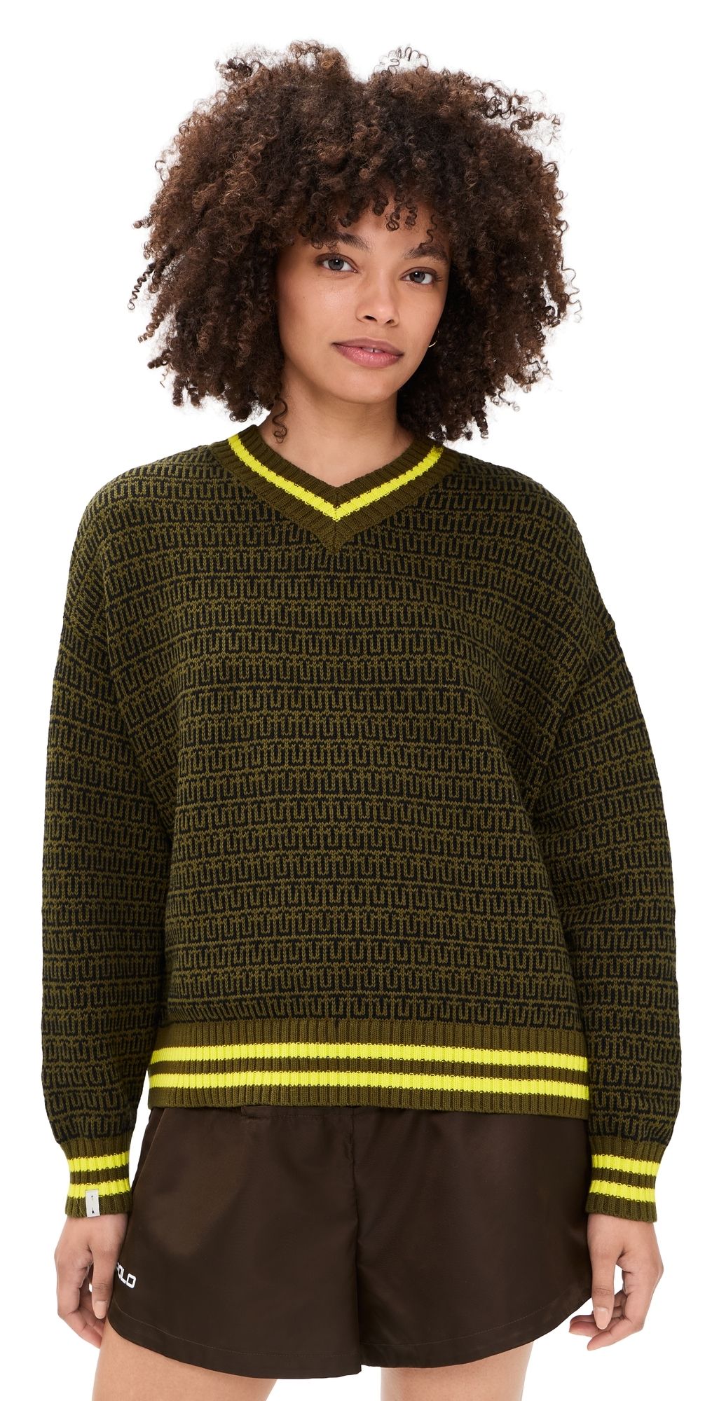 The Upside Castilla Clementine Knit Sweater Abstract L