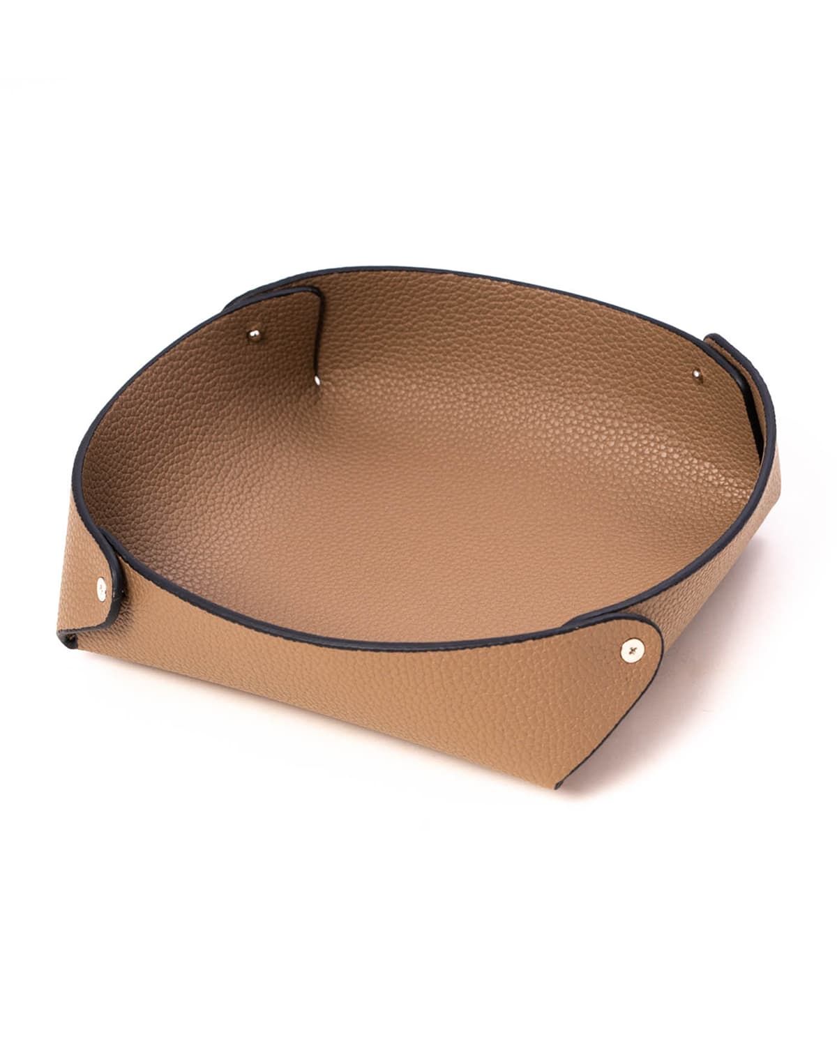 Men & apos;s Round Leather Valet Tray