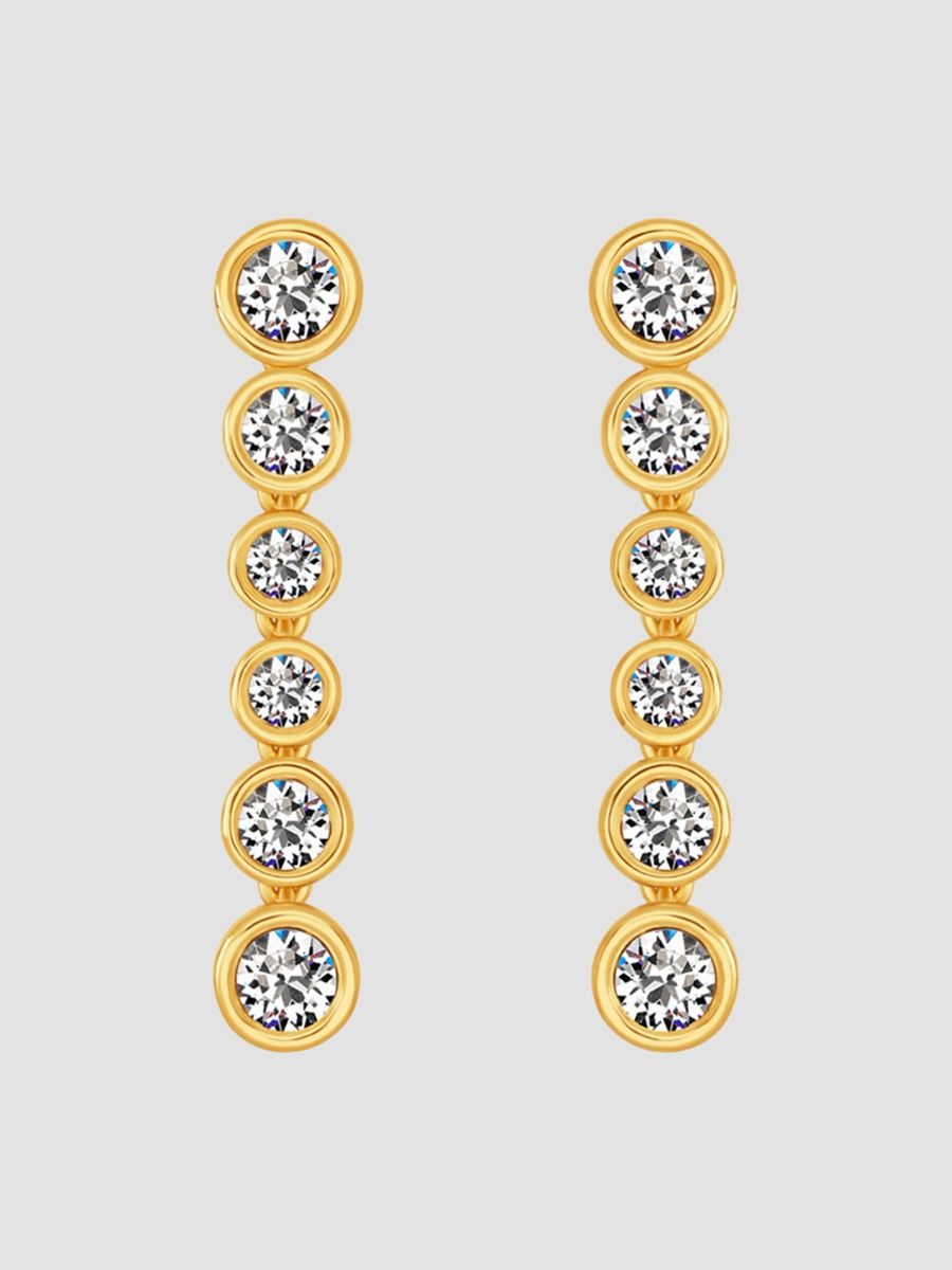 Oscar de la Renta Women's 24K-Gold-Plated & Glass Crystal Drop Earrings - Crystal