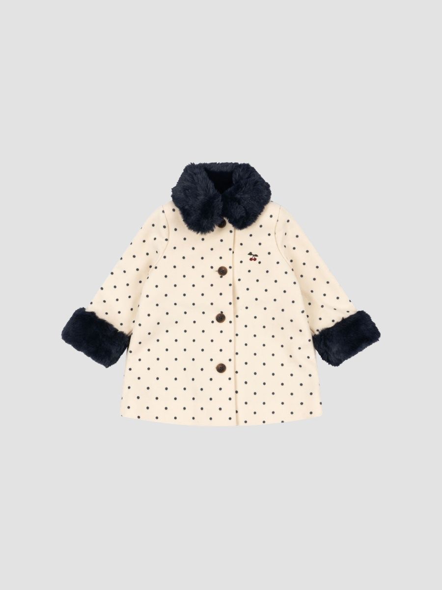 Konges Slojd Girl's Little Girl's & Girl's Porsia Polka Dot Coat - Dot Lumiere - Size 5
