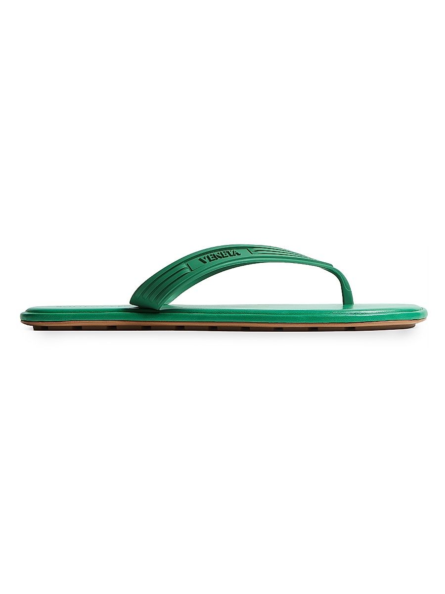 Men's Sampieri Logo Slip-On Sandals - Grass Green - Size 8