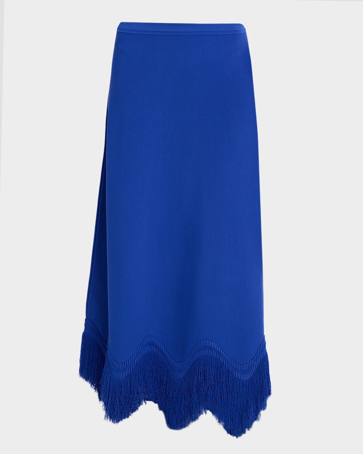 Paulina Knit Fringe Midi Skirt