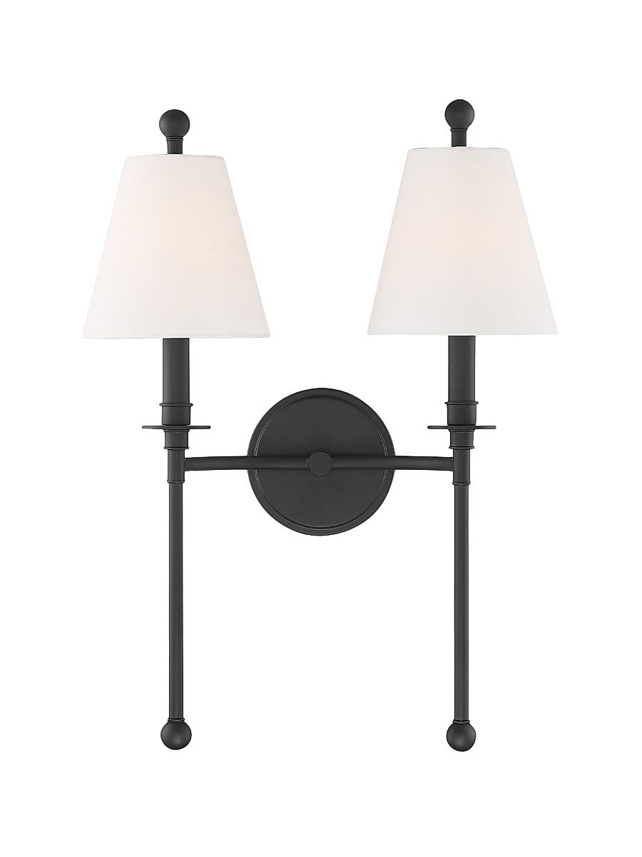 Riverdale 2-Light Wall Mount - Black Forged