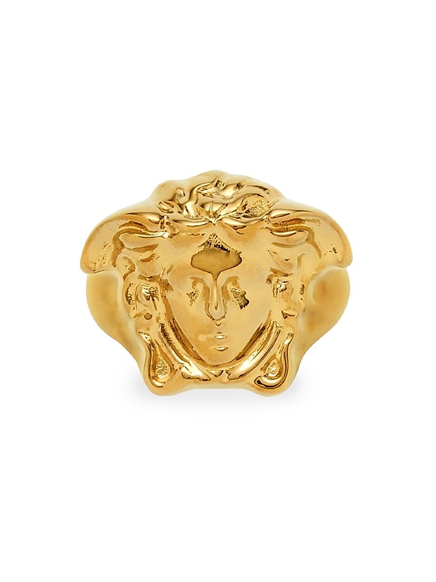 Women's Goldtone Medusa Ring - Versace Gold - Size 7