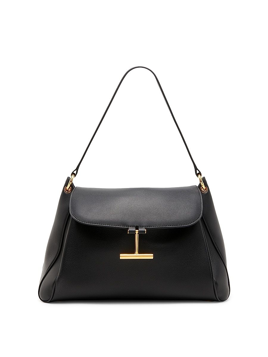 Women's Tara Medium Leather Shoulder Bag - Black
