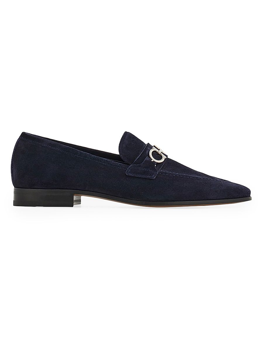 Men's Balty Gancini Suede Loafers - Navy - Size 11