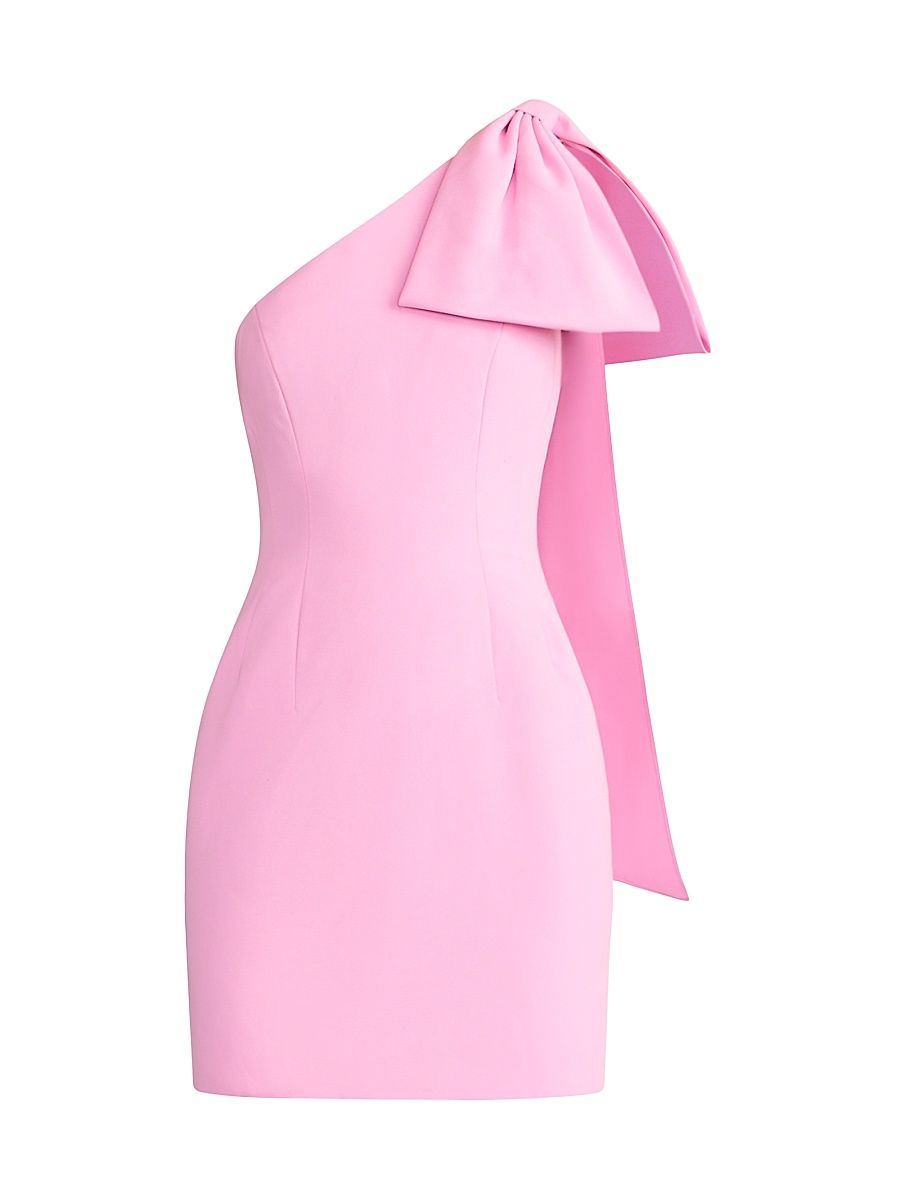 Women's Wicked x Zac Posen Bow One-Shoulder Minidress - Blossom - Size 6