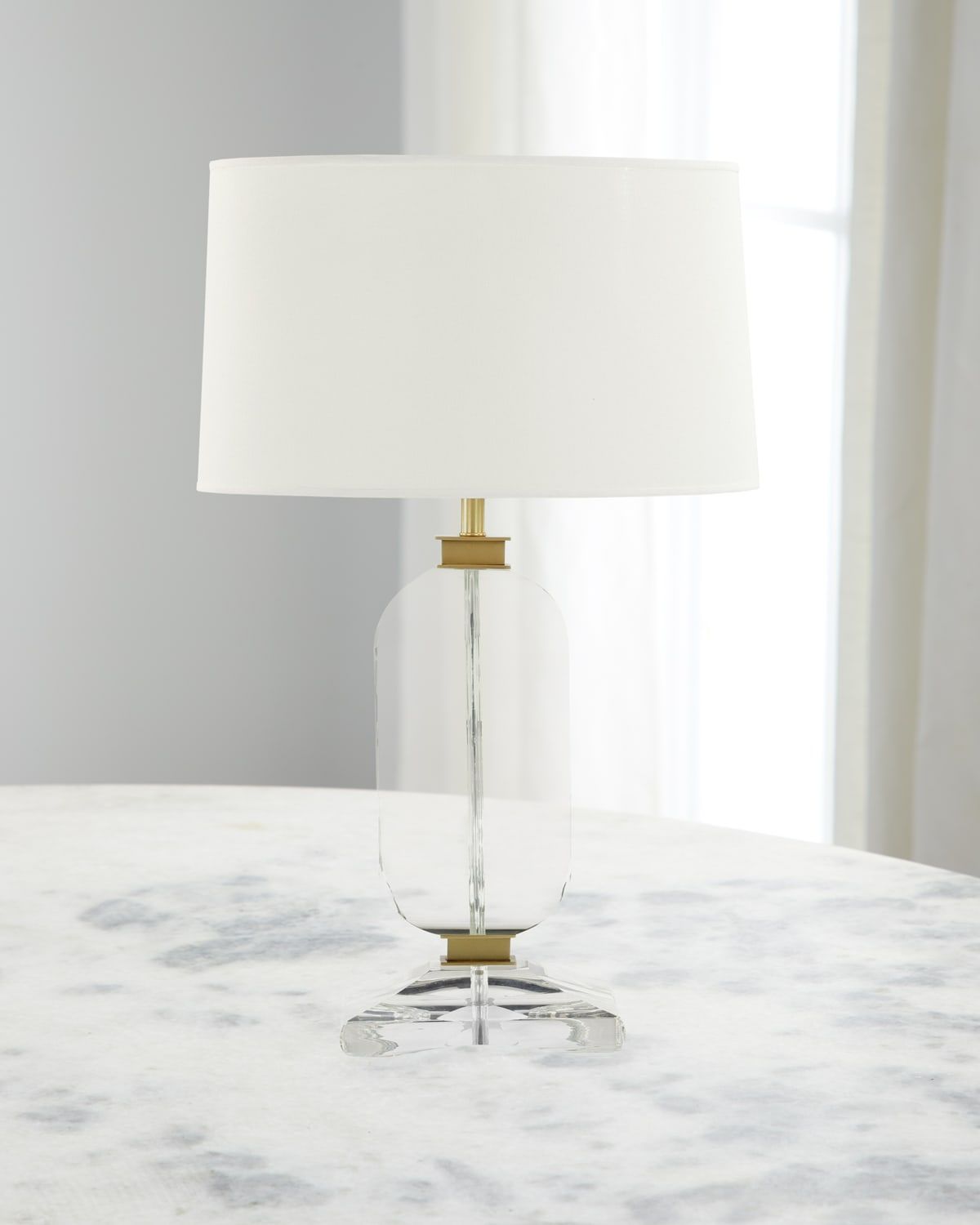 Sculpted Crystal 27" Table Lamp