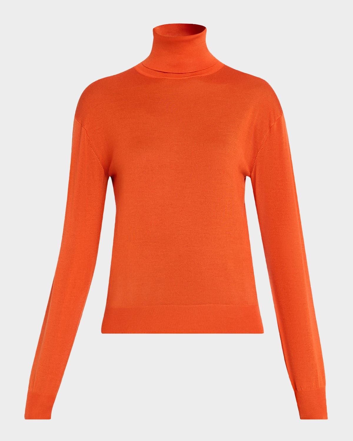 Cashmere-Silk Turtleneck Sweater