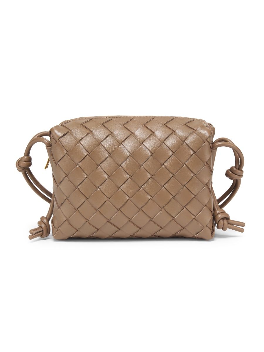 Bottega Veneta Women's Mini Loop Leather Crossbody Bag - Bark