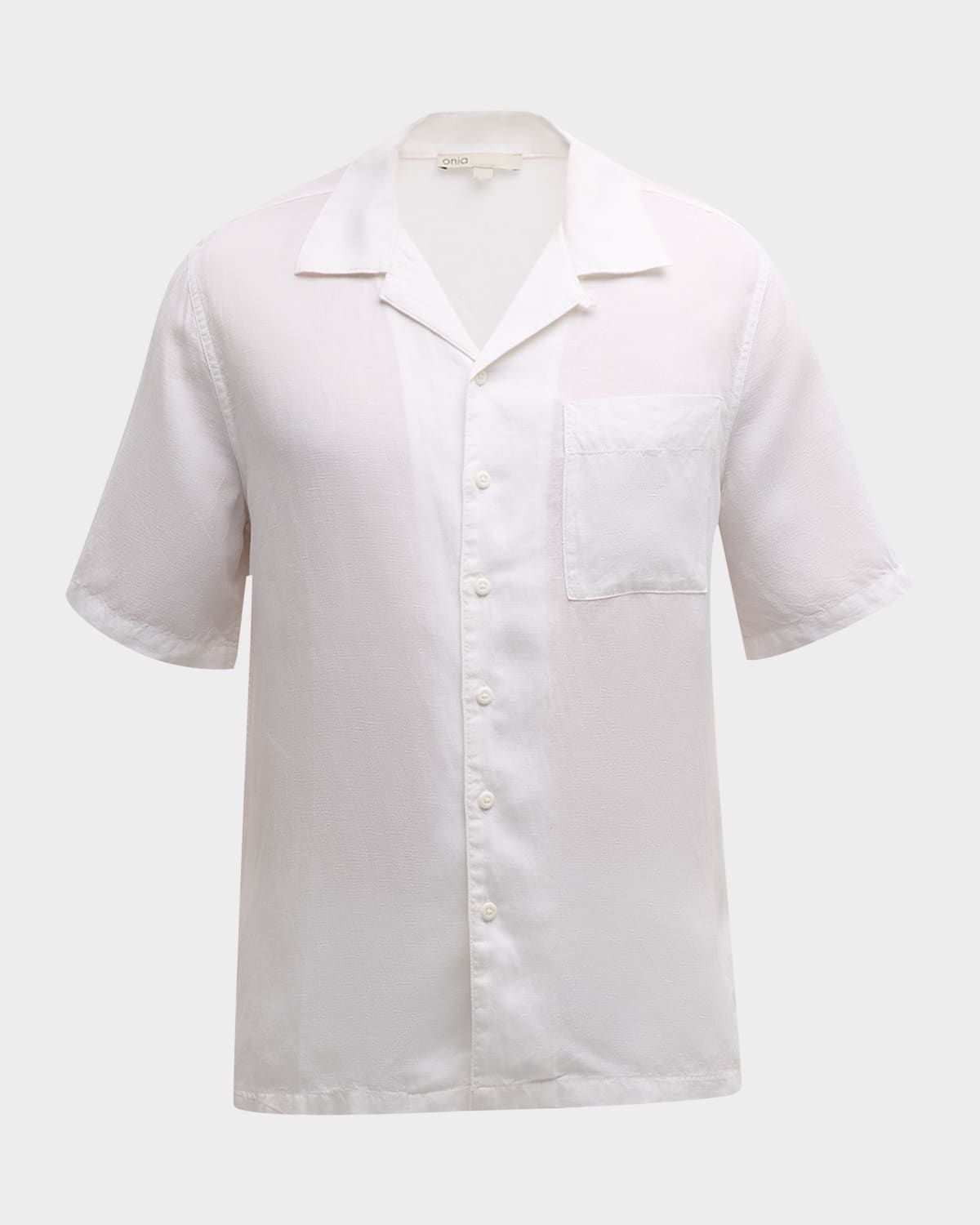 Men & apos;s Air Linen Convertible Collar Short-Sleeve Shirt