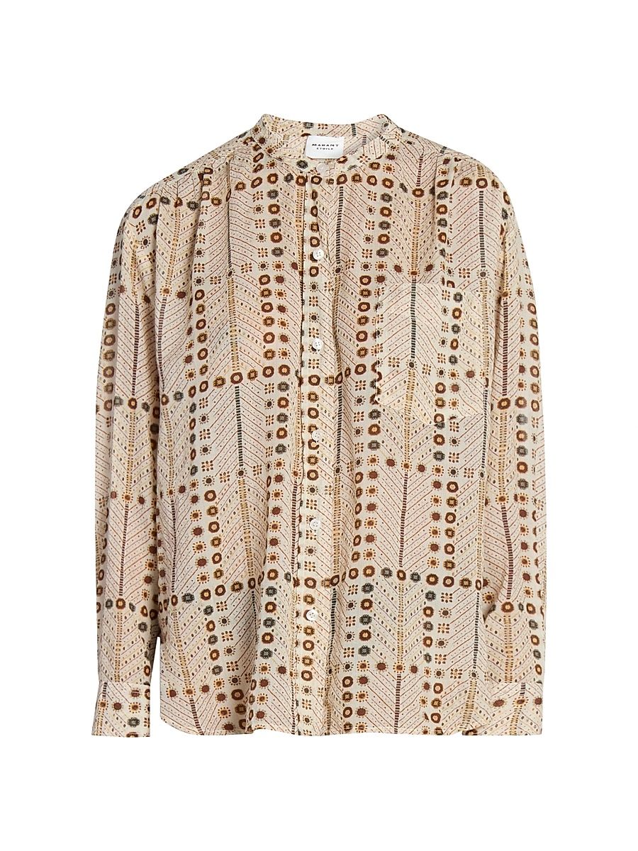 Women's Mexika Printed Cotton Top - Ecru - Size 4