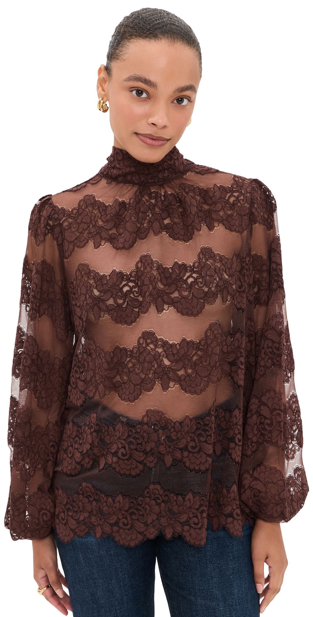 MAUDE CLUB Shana Top Brown XS