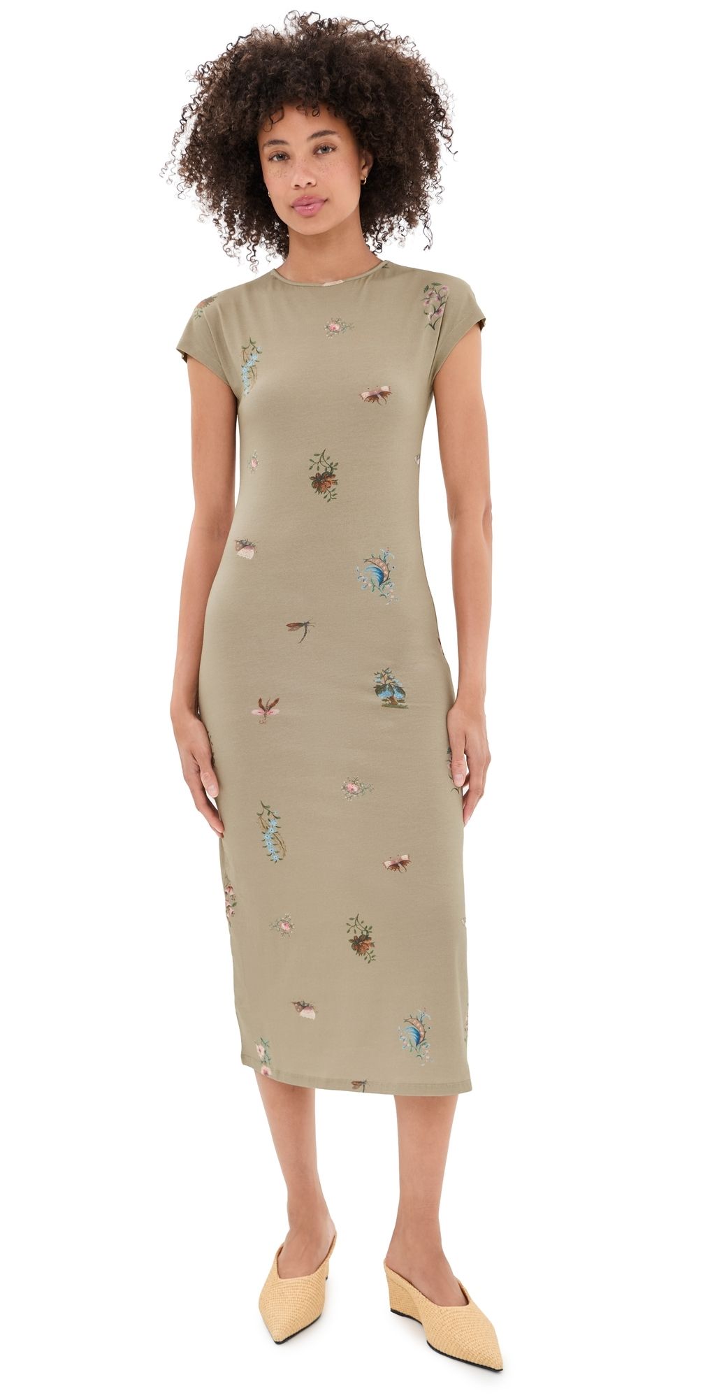 Rodebjer Rodebjer Otta Duchess Dress Beige Multi L