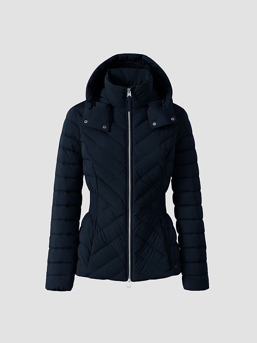 Women's Idalee Light Down Hooded Jacket - Black - Size Small