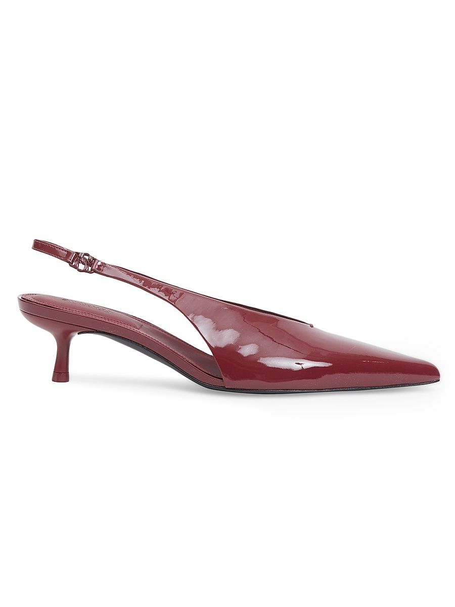 Women's Sylvie 45MM Patent Leather Slingback Pumps - Cranberry - Size 10
