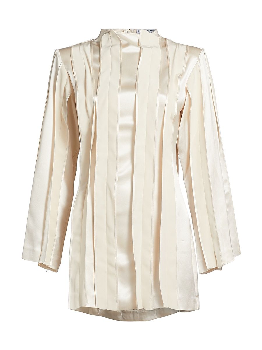 Women's Enzo Satin Minidress - Champagne - Size XL