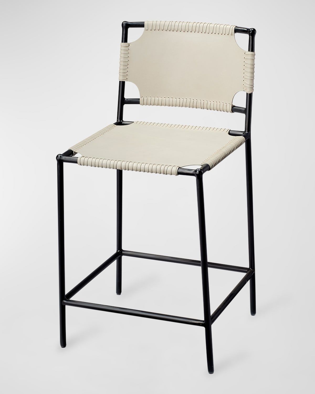 Asher Leather Counter Stool, 24"